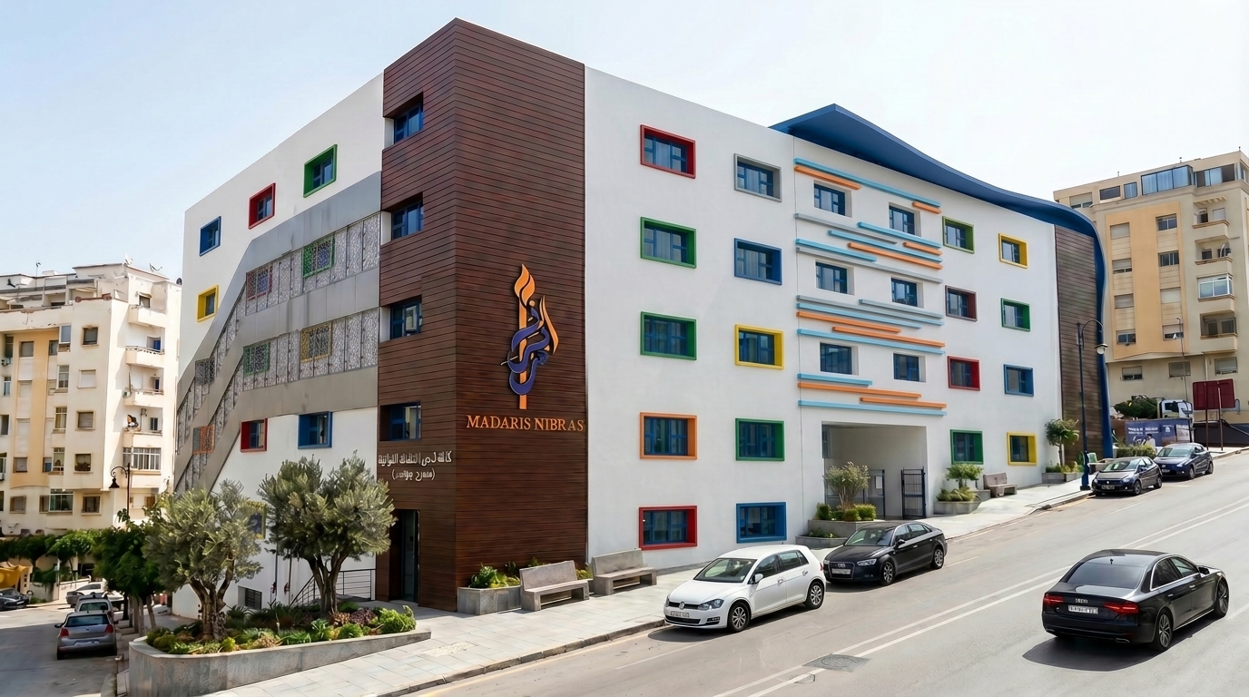 Outdoor view of School Nibras campus in Tangier